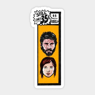 Comic book corner box - Joel & Ellie The Last of Us fan art Sticker